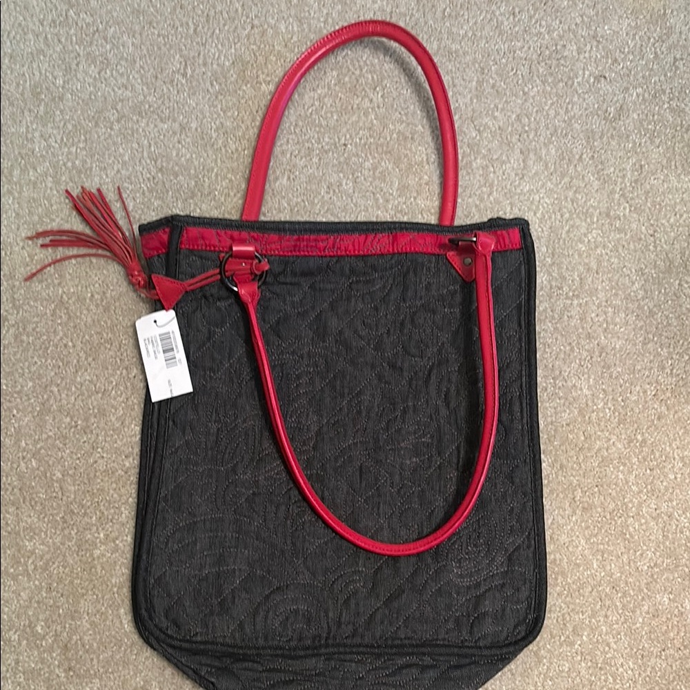 Chicos black denim tote BNWT